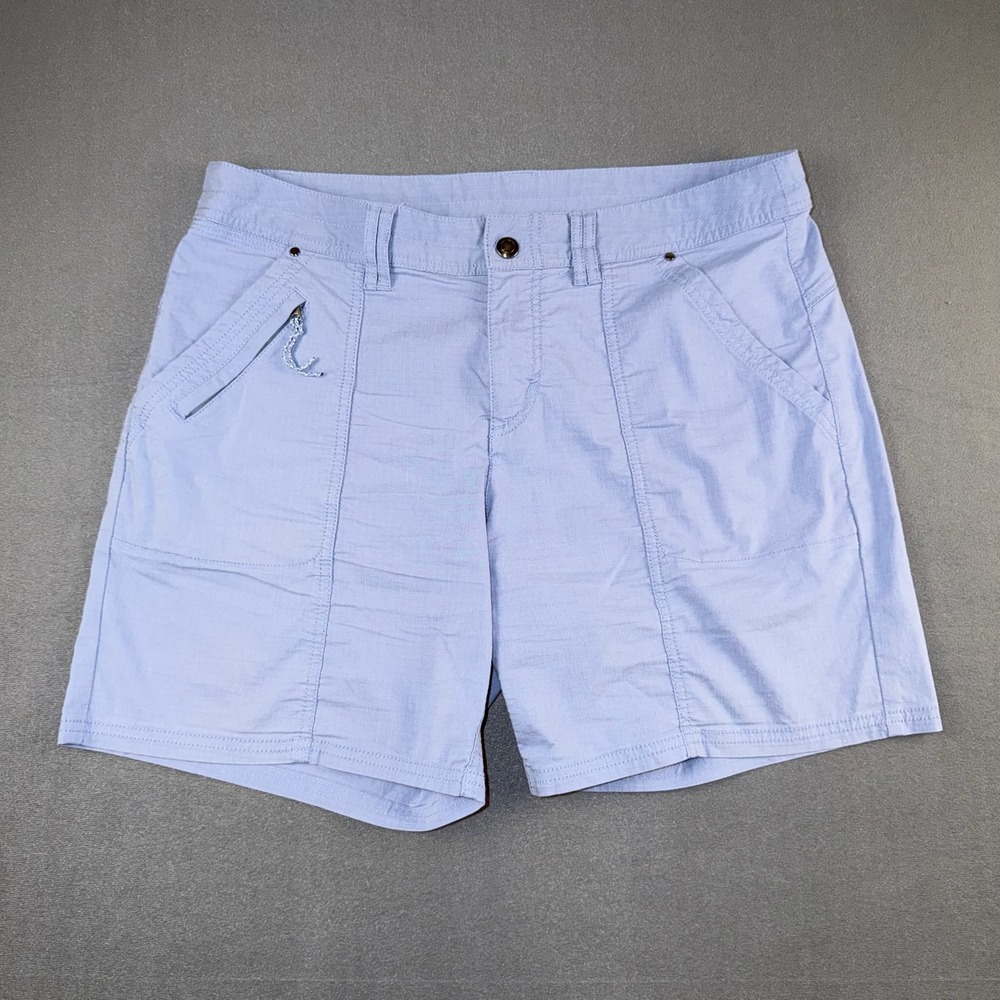 Title Nine Womens Blue Ripstop Hiking Shorts Size 12 TN-190938 Stretch Athletic